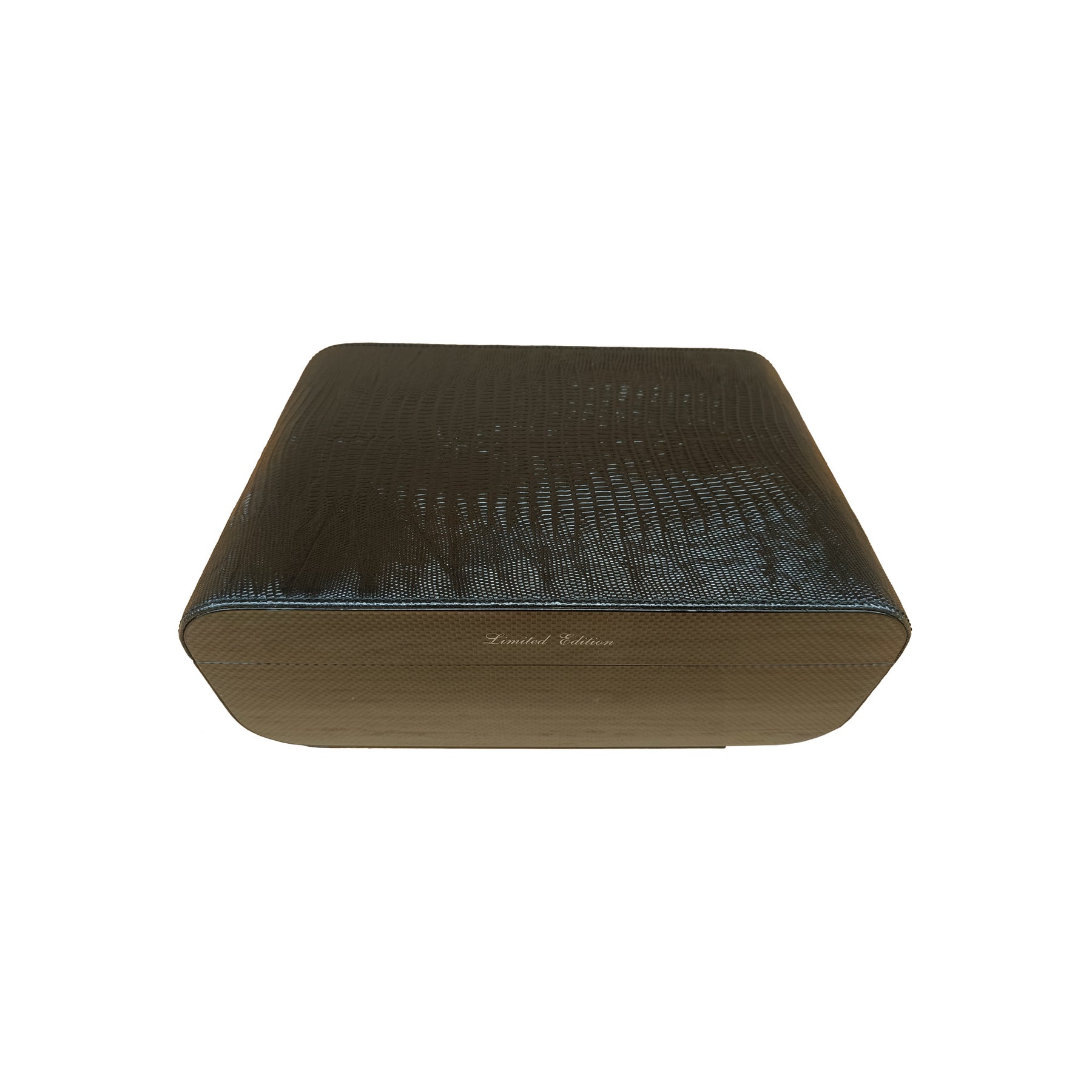 Humidor en fibre de carbone et cuir