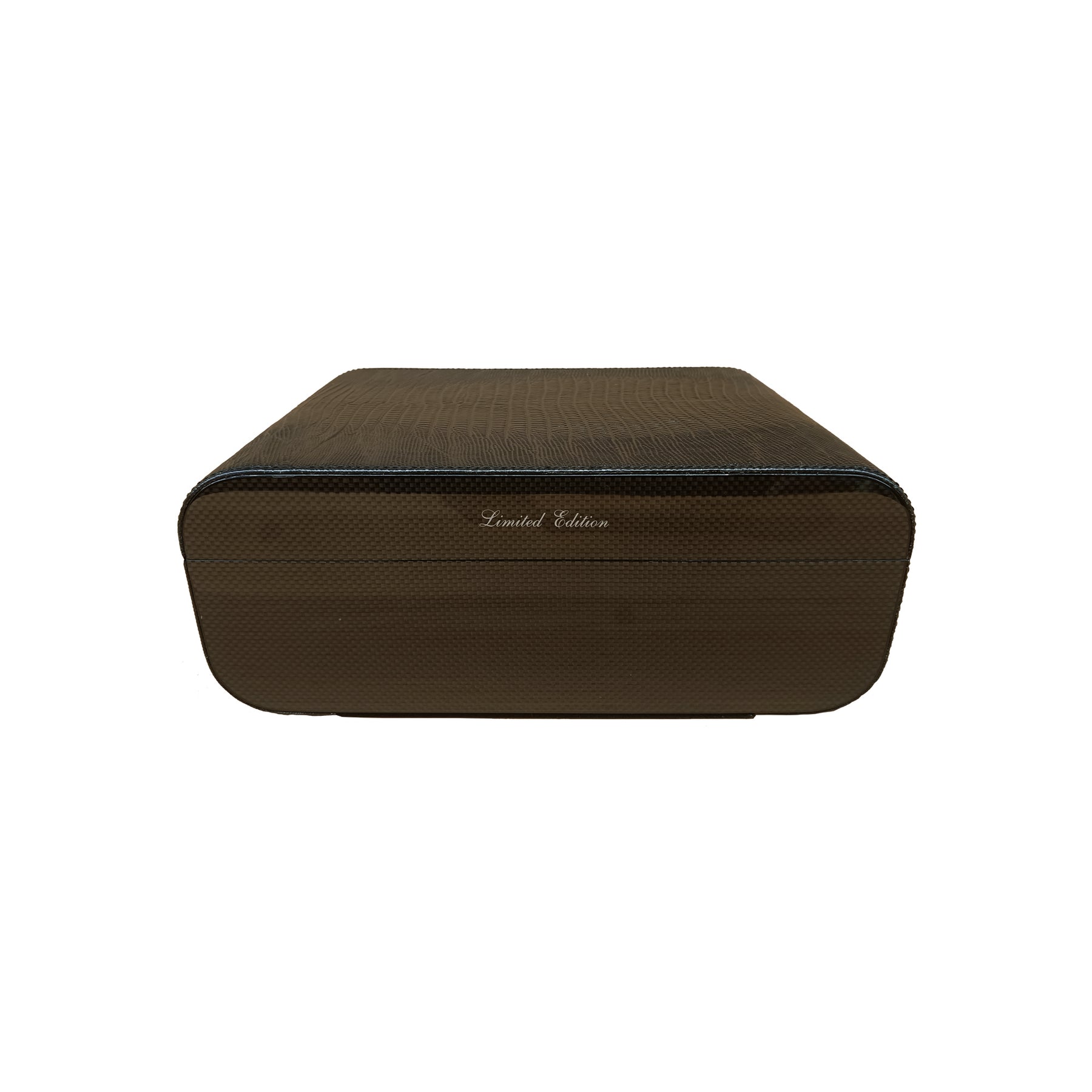 Humidor en fibre de carbone et cuir