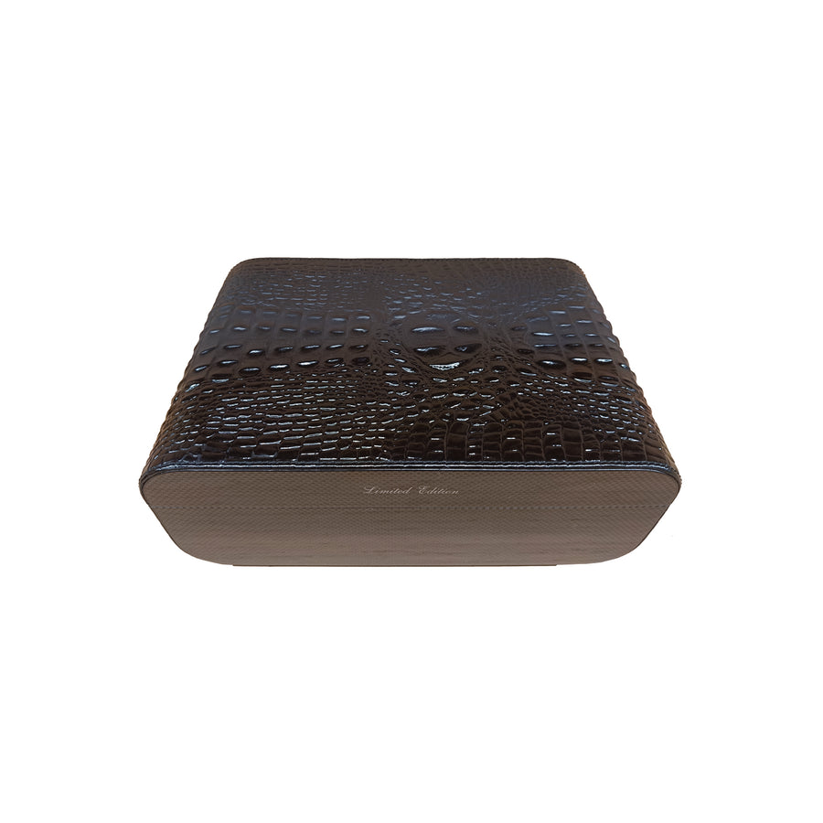 Humidor en fibre de carbone et cuir