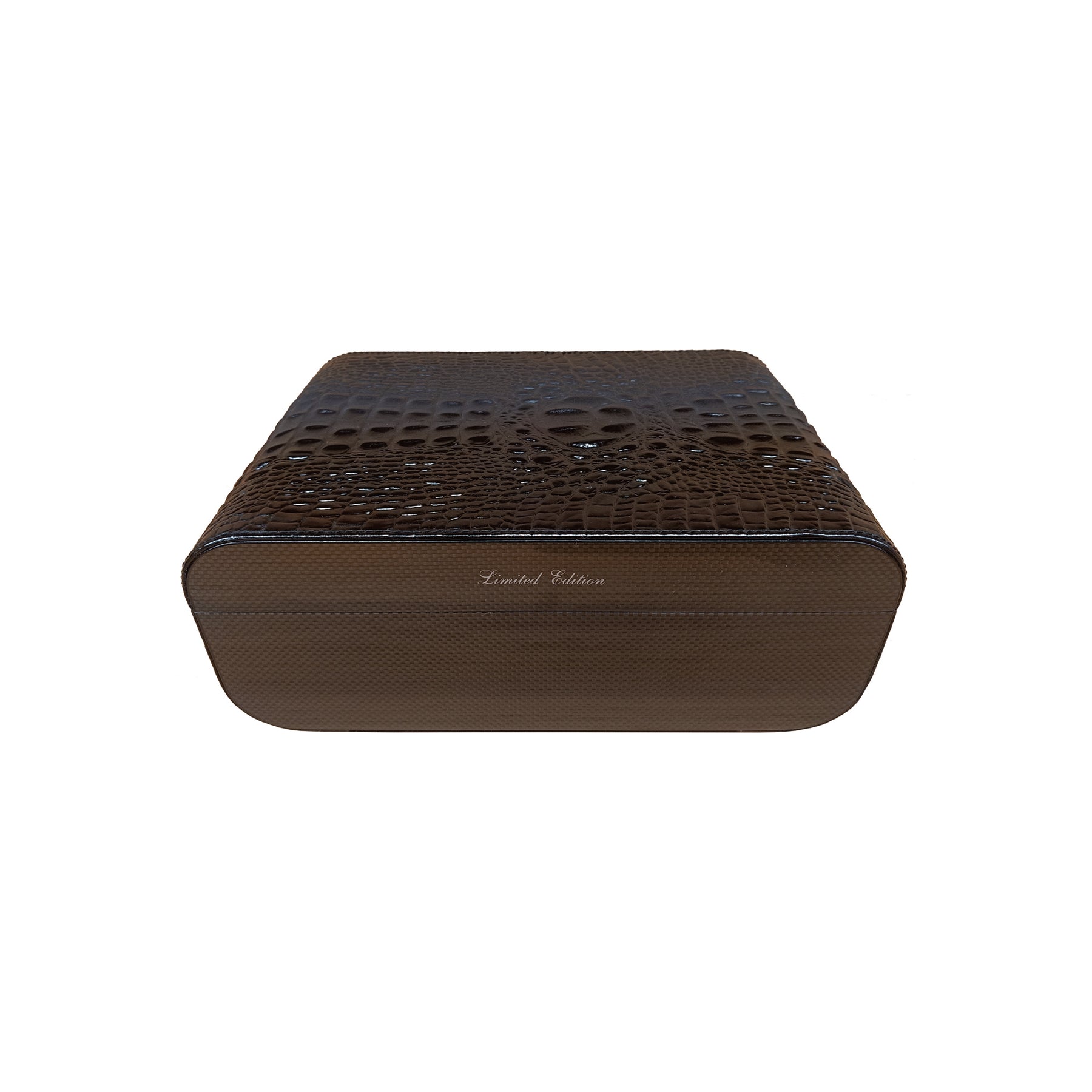 Humidor en fibre de carbone et cuir