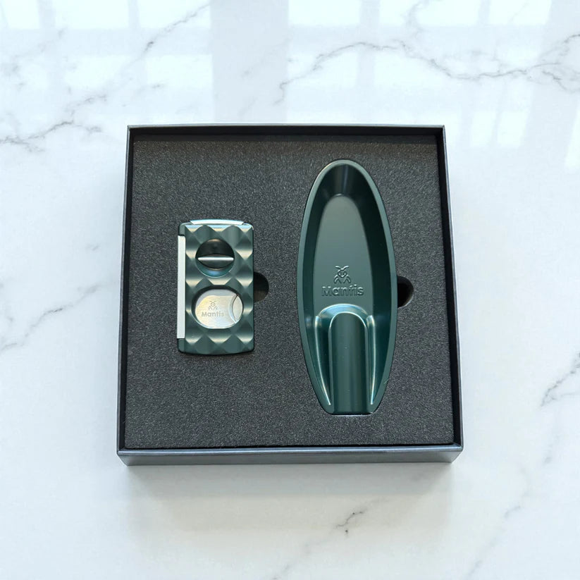 Coffret cadeau comprenant un cendrier Streamline et un coupe-rouleau universel facetté